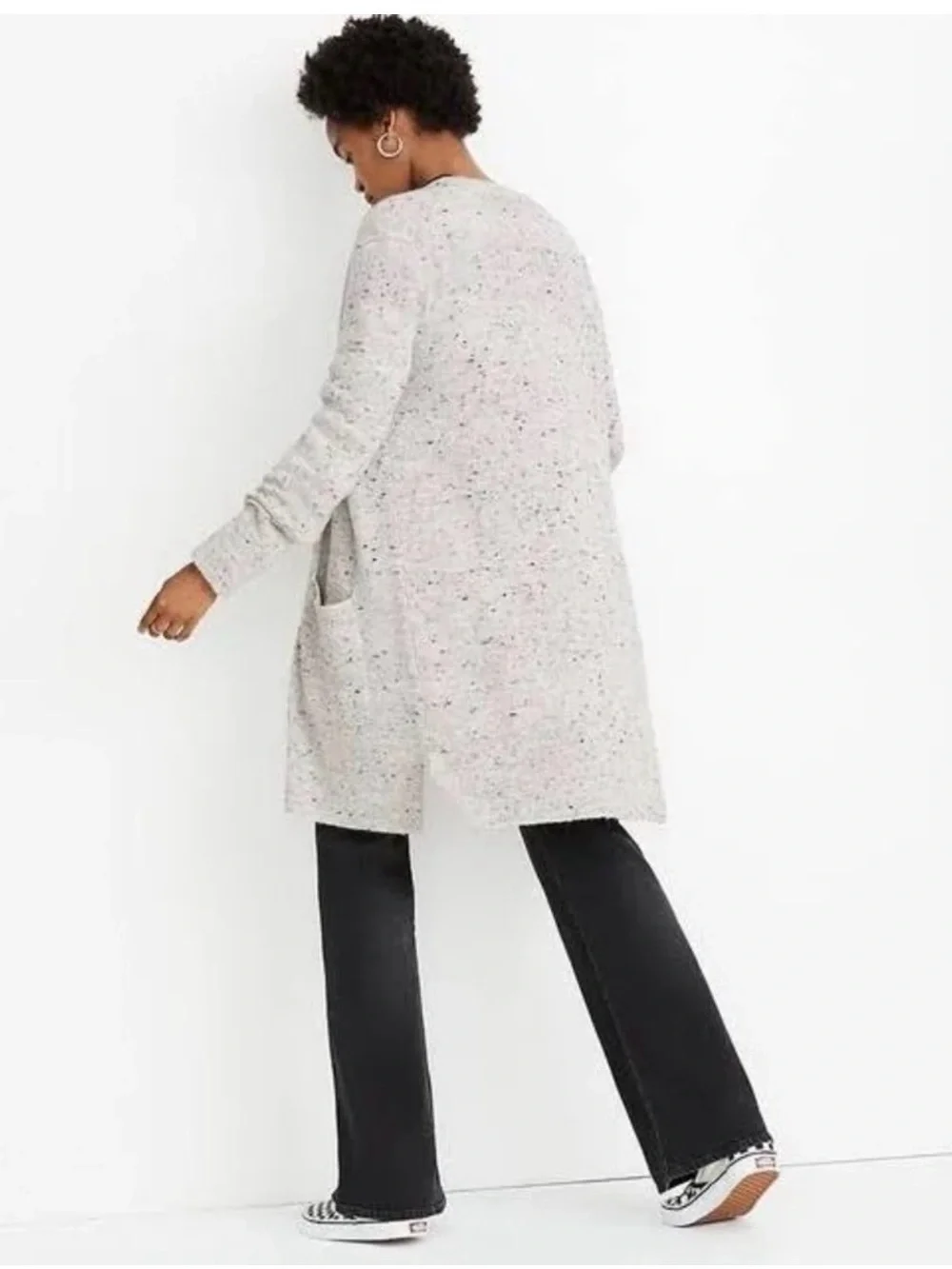 Madewell Kent Cardian Sweater Speckled Gray Women’s Size XS Merino Wool